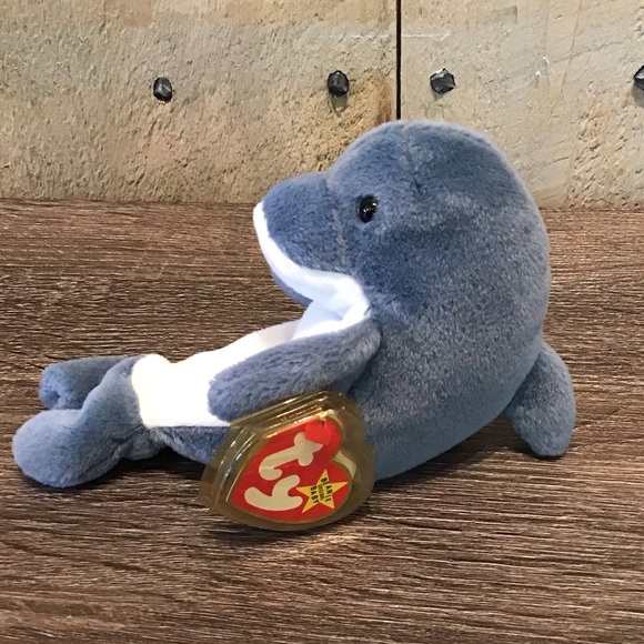 Ty Beanie Babies Echo the Dolphin Vinatge 1996 Retired Plush - Rare Tag Errors - Picture 2 of 12